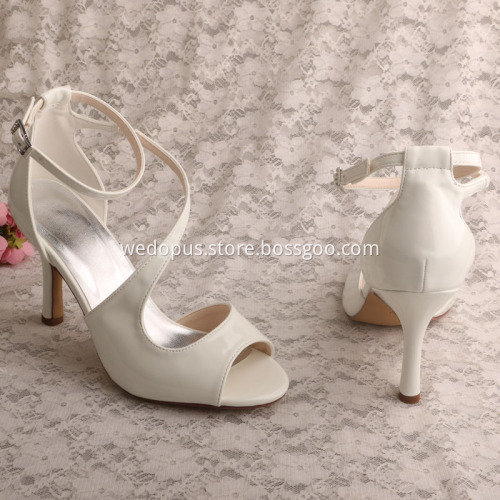 9CM Heel Ladies Navy Blue Sandals Size 5